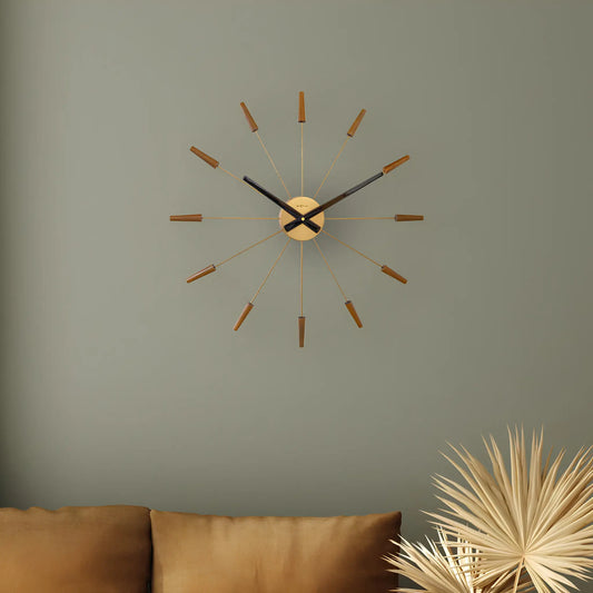 NeXtime Plug Inn Väggklocka 58 cm, Brons