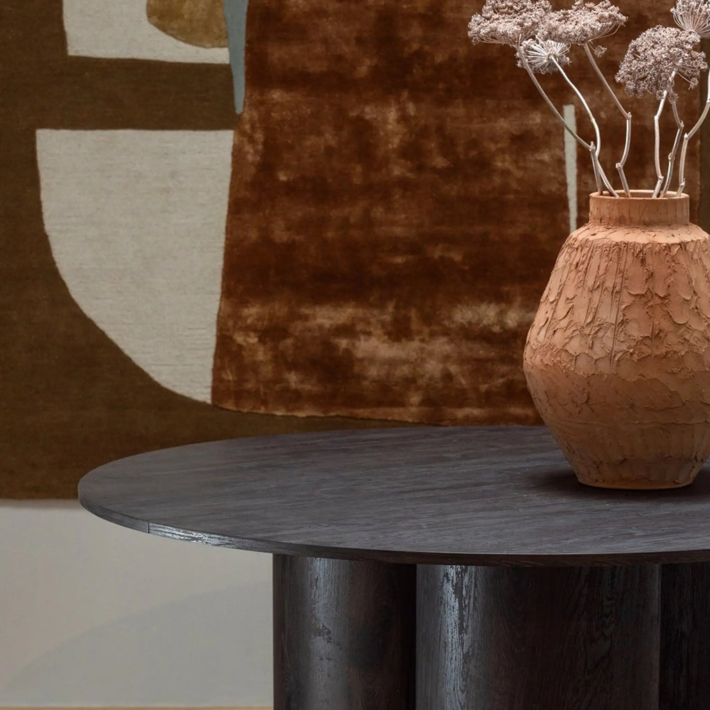 WOOOD Oona Matbord Runt Ø140 cm Mdf, Dark Brown
