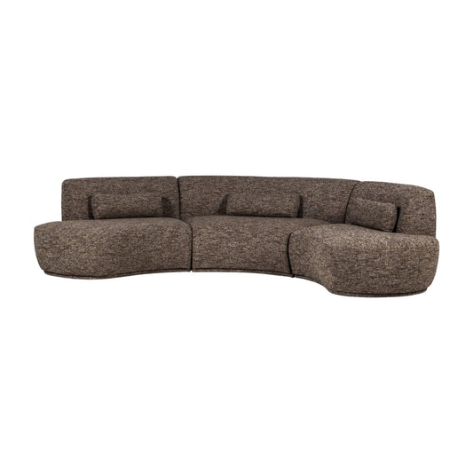 WOOOD Batavier Halvrund Soffa 6-Sits, Brown Melange