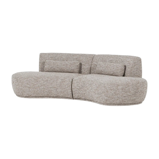 WOOOD Batavier Halvrund Soffa 4-Sits, Sand Melange