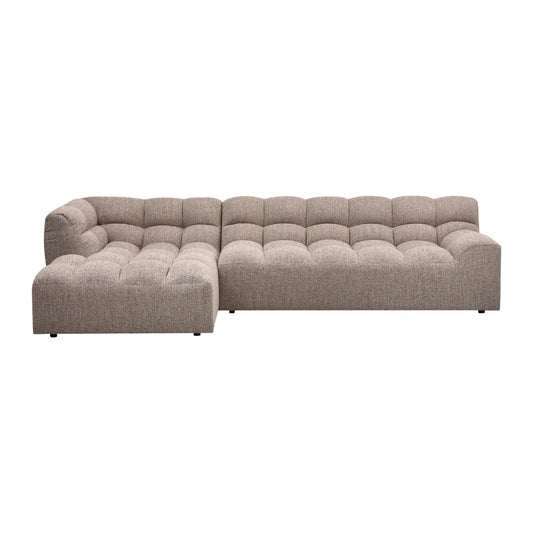 WOOOD Allure Chaise Soffa Vänster Woven, Brown Melange