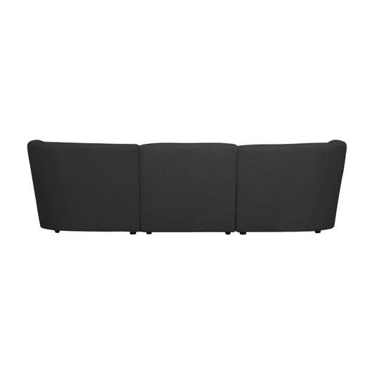WOOOD Coco 3-Sits Soffa Bouclé, Dark Grey