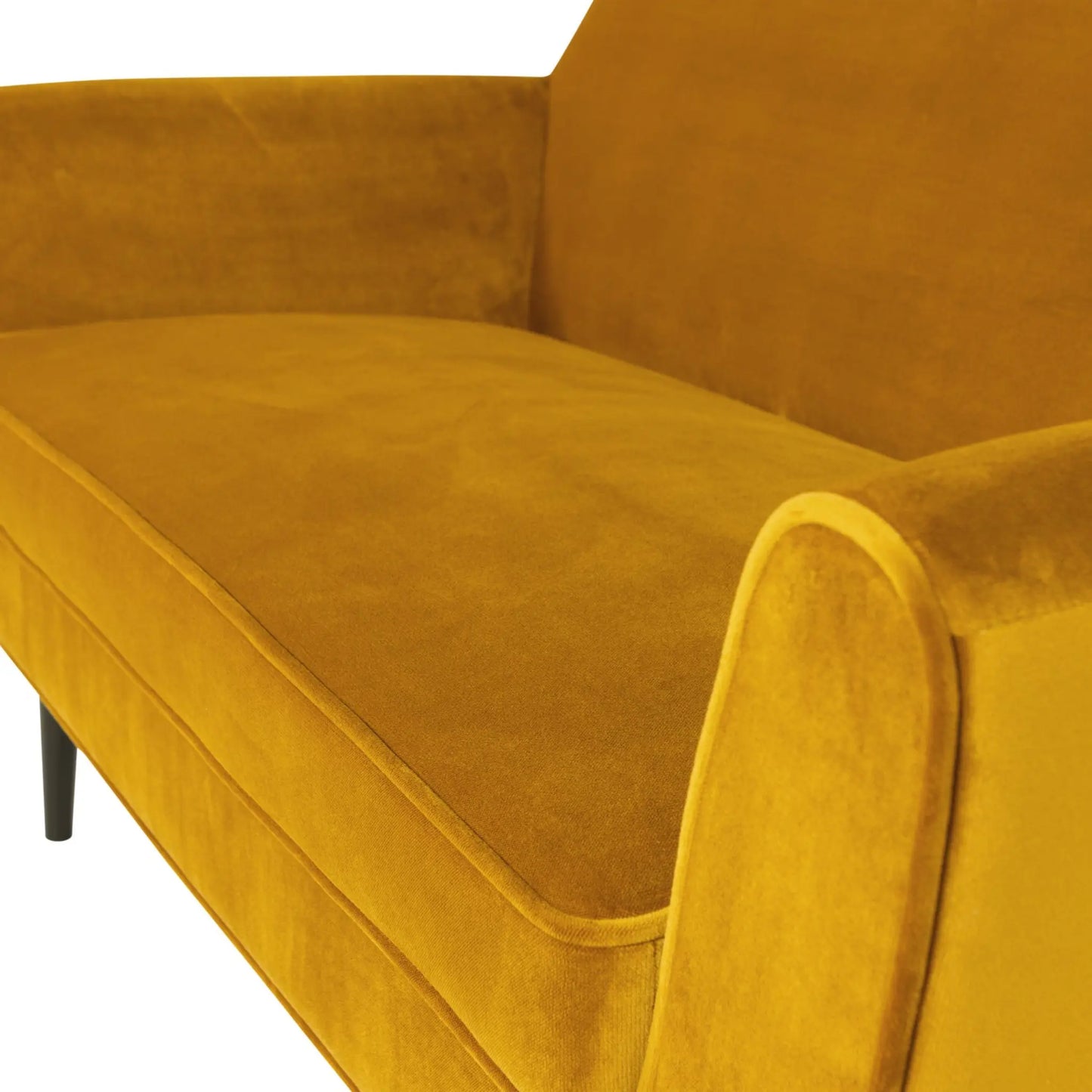 WOOOD Rocco Soffa 150 cm Sammet, Ochre Yellow