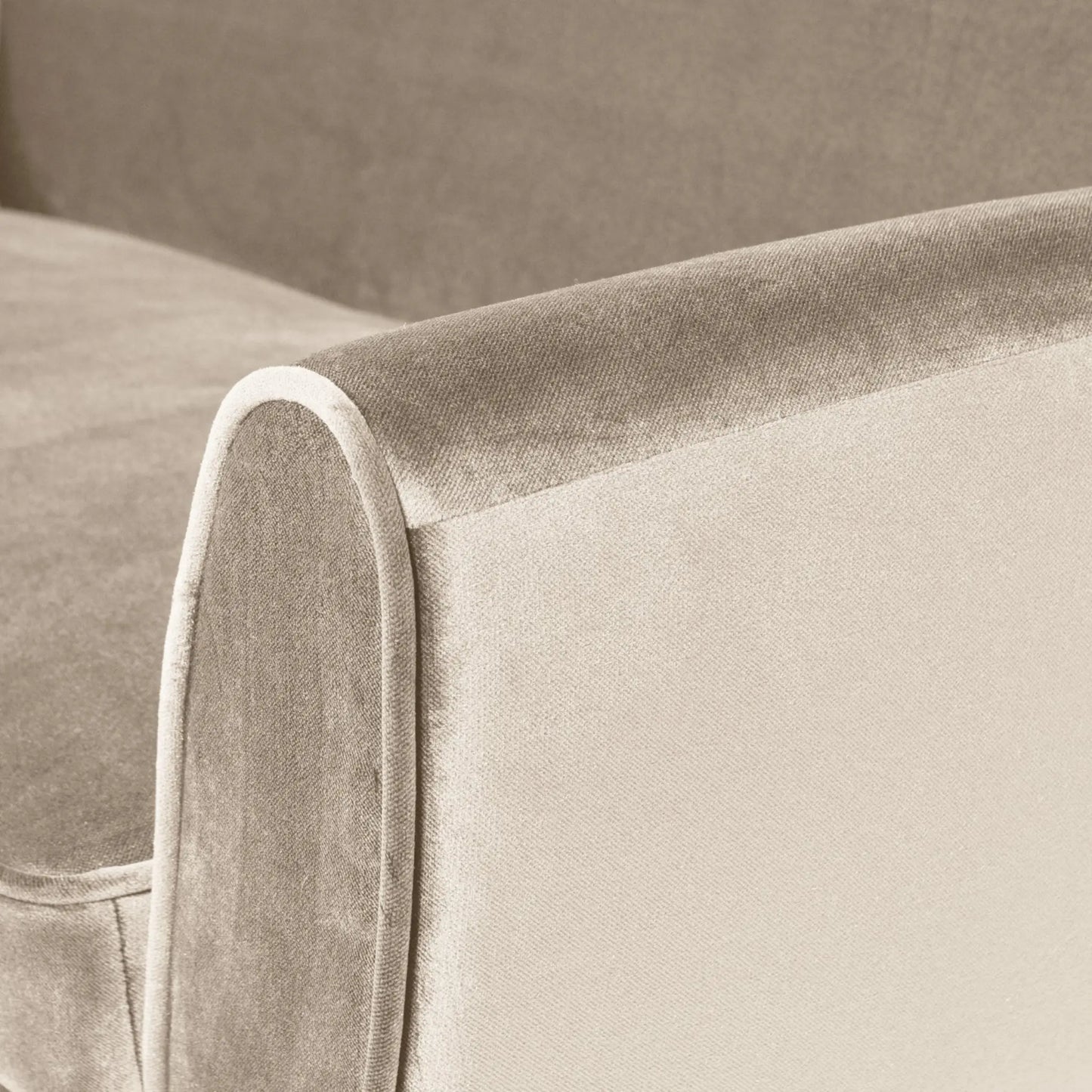 WOOOD Rocco Soffa 187 cm Sammet, Off White