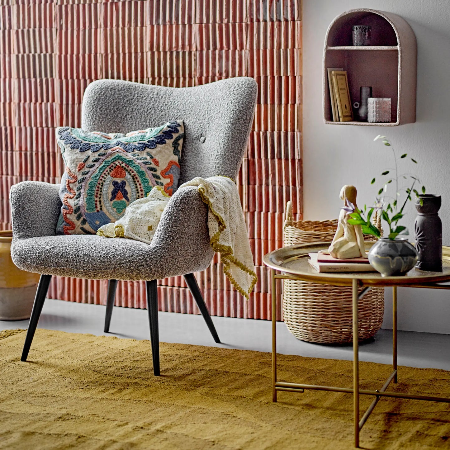 Bloomingville Perry Loungefåtölj, Grå