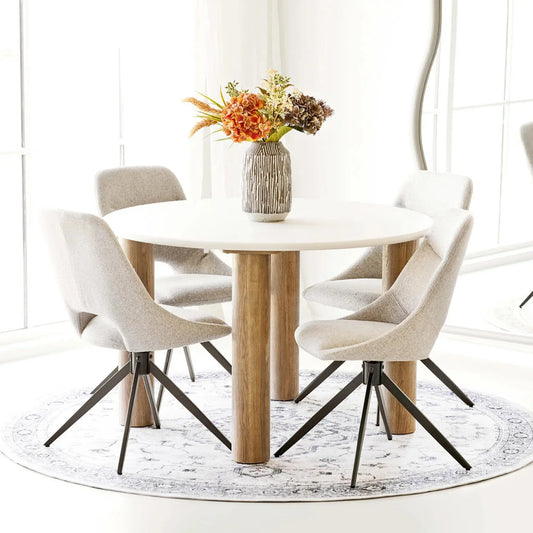 House Nordic Fondi Matbord Ø120 cm, Sand/Brun