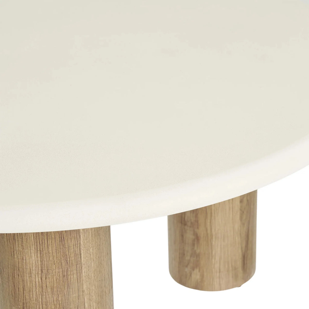 House Nordic Fondi Soffbord Ø80x40 cm, Sand/Brun