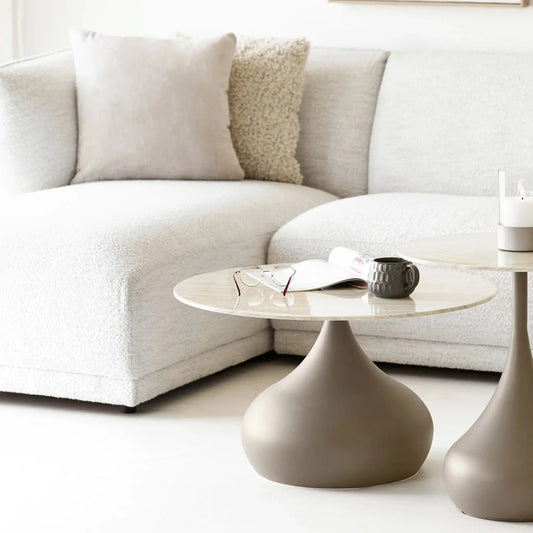 House Nordic Pienza Soffbord Ø70x42 cm, Khaki