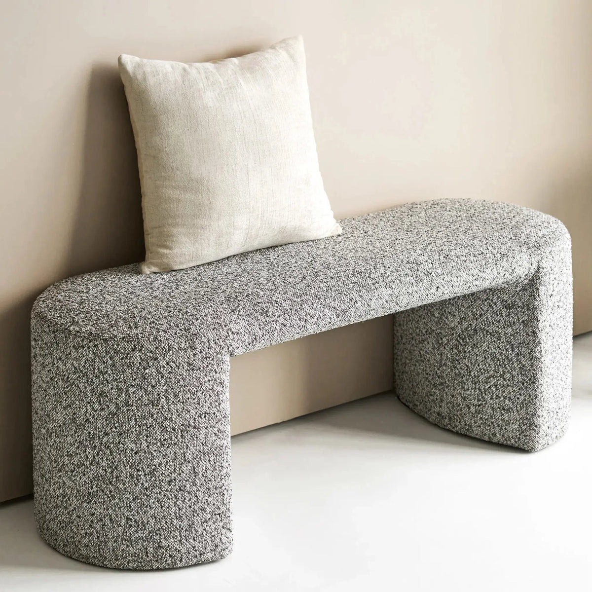 House Nordic Westport Bänk 120x45x44 cm, Svart/Vit