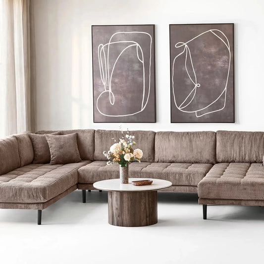 House Nordic Lido U-soffa, Brun