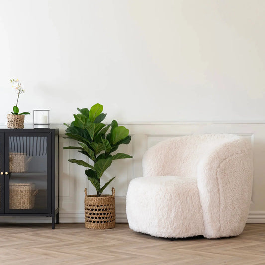 House Nordic Setubal Loungefåtölj, Offwhite