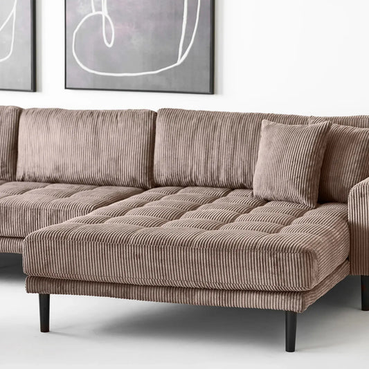 House Nordic Lido U-soffa, Brun