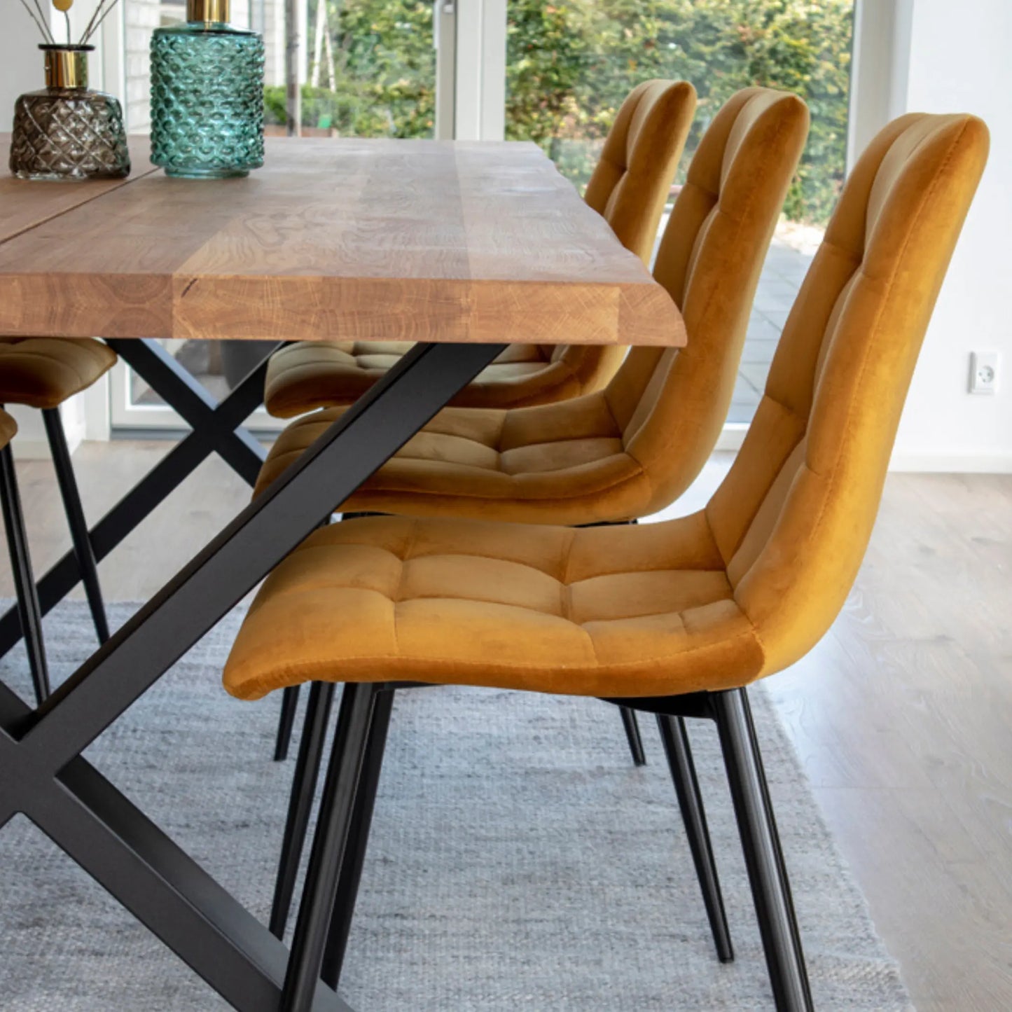 House Nordic, Middelfart Matstol 2-Pack, Senapsgul