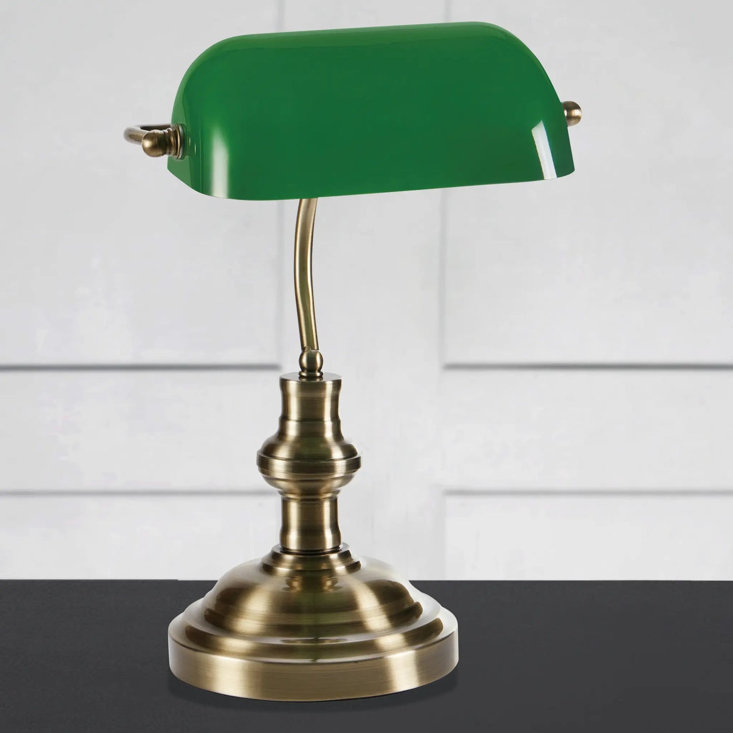 Markslöjd Bankers Bordlampa 42 cm 1 l, Oxid/Grön