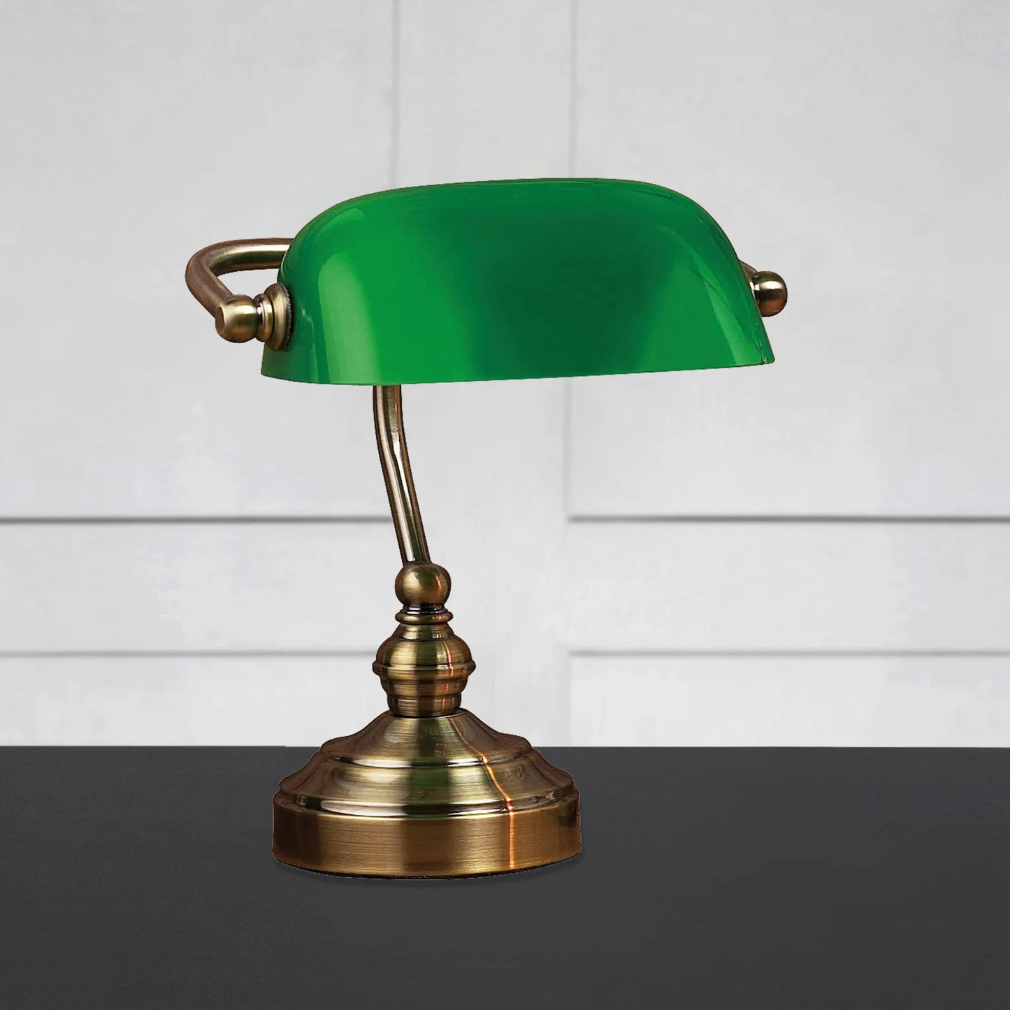 Markslöjd Bankers Bordlampa 25 cm 1 l, Oxid/Grön