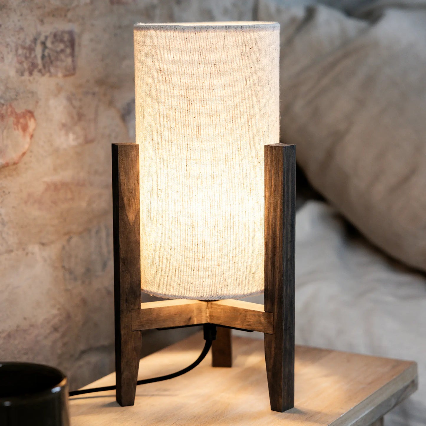 Markslöjd Eruca Bordlampa 1 l 34 cm, Betsad Brun/Beige