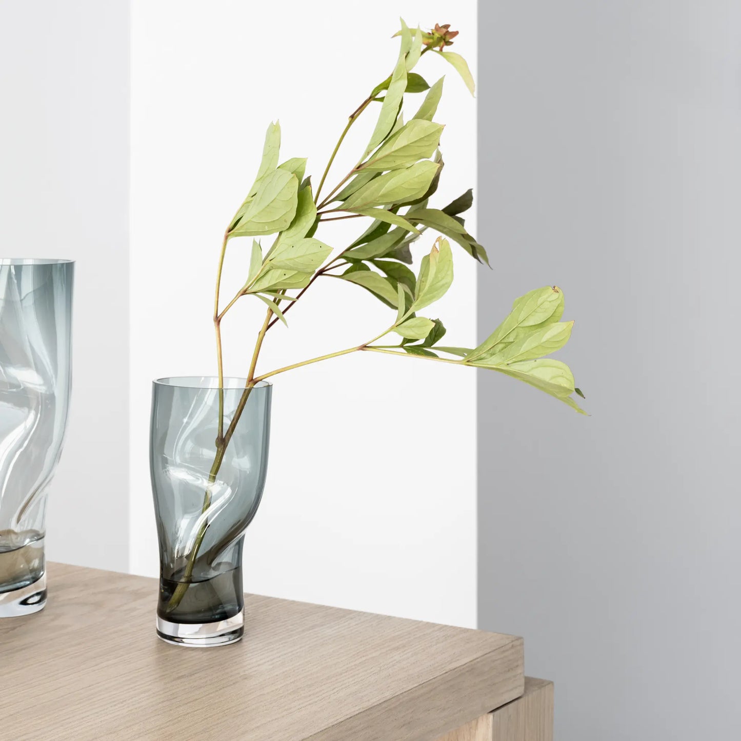 Orrefors, Squeeze Vas 23 cm, Blågrå