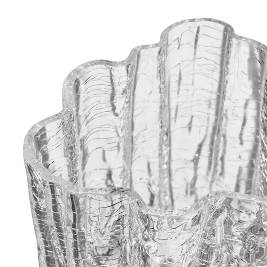 Kosta Boda, Crackle Vas 12,1 cm, Klar-Silvra Home