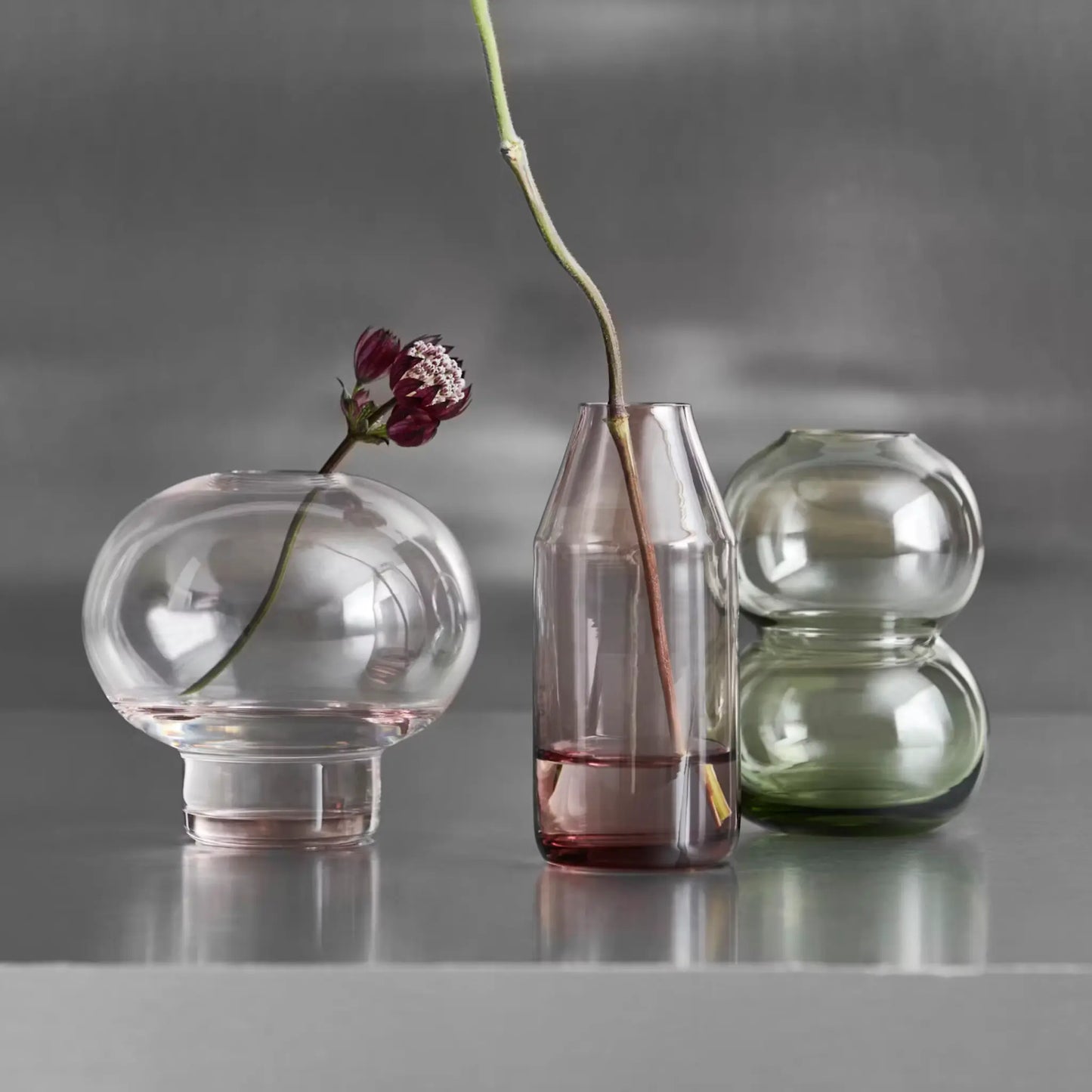 Orrefors, Midsummer Red Clover Minivas 8,2 cm, Rosa