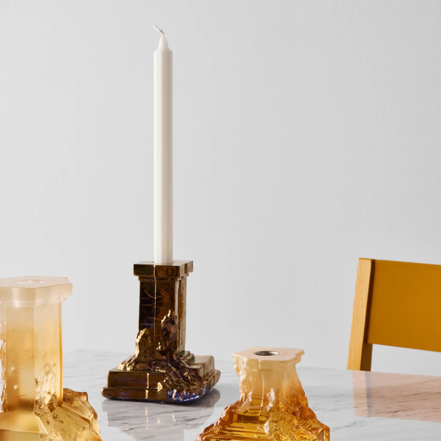 Kosta Boda, Rocky Baroque Ljusstake 15 cm, Glossy Glaze