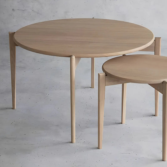 Oscarssons Möbel Tilia Soffbord Ø88x48 cm, Vitoljad Ek