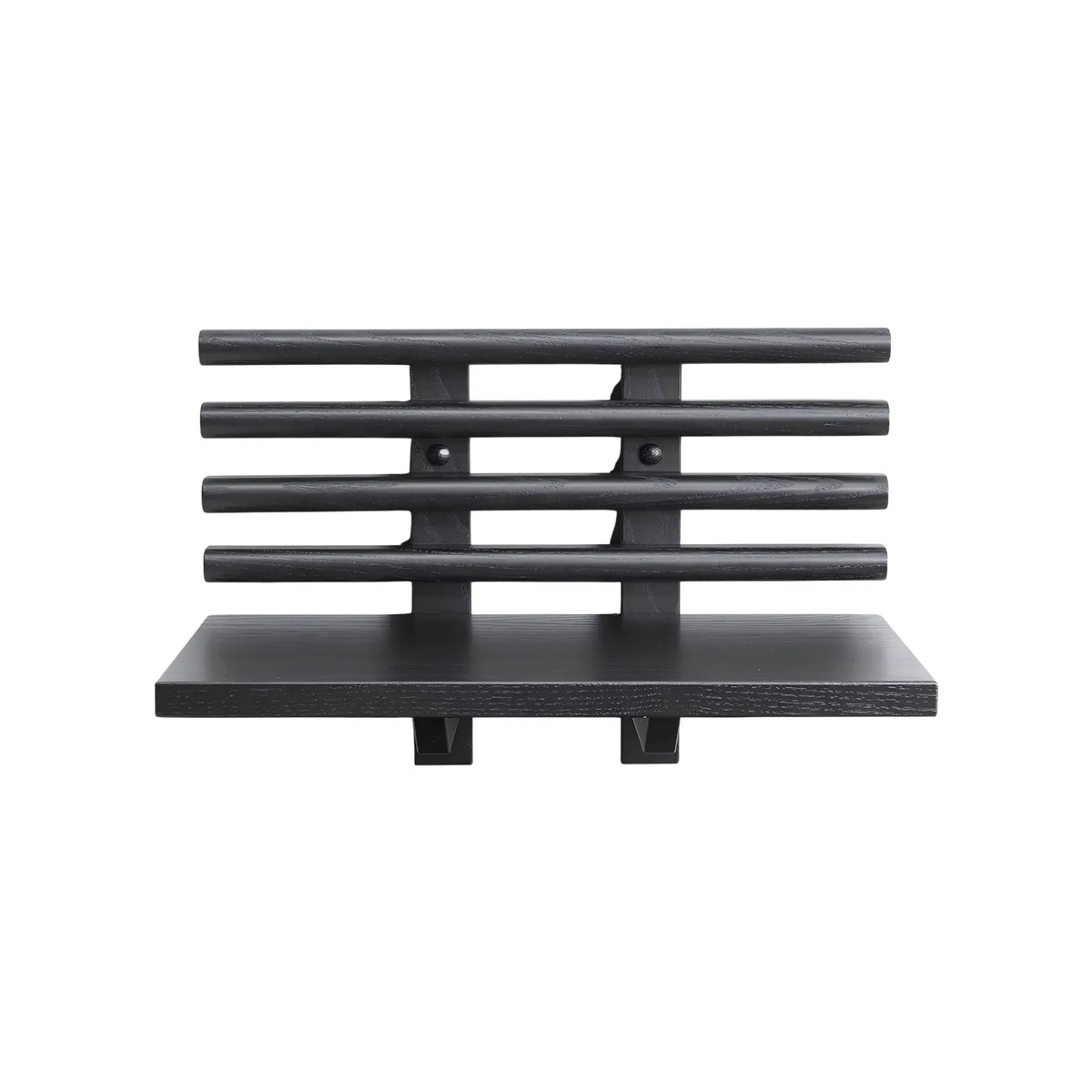 Oscarssons Möbel Zana Sängbord med Hylla, Svartbetsad Ask