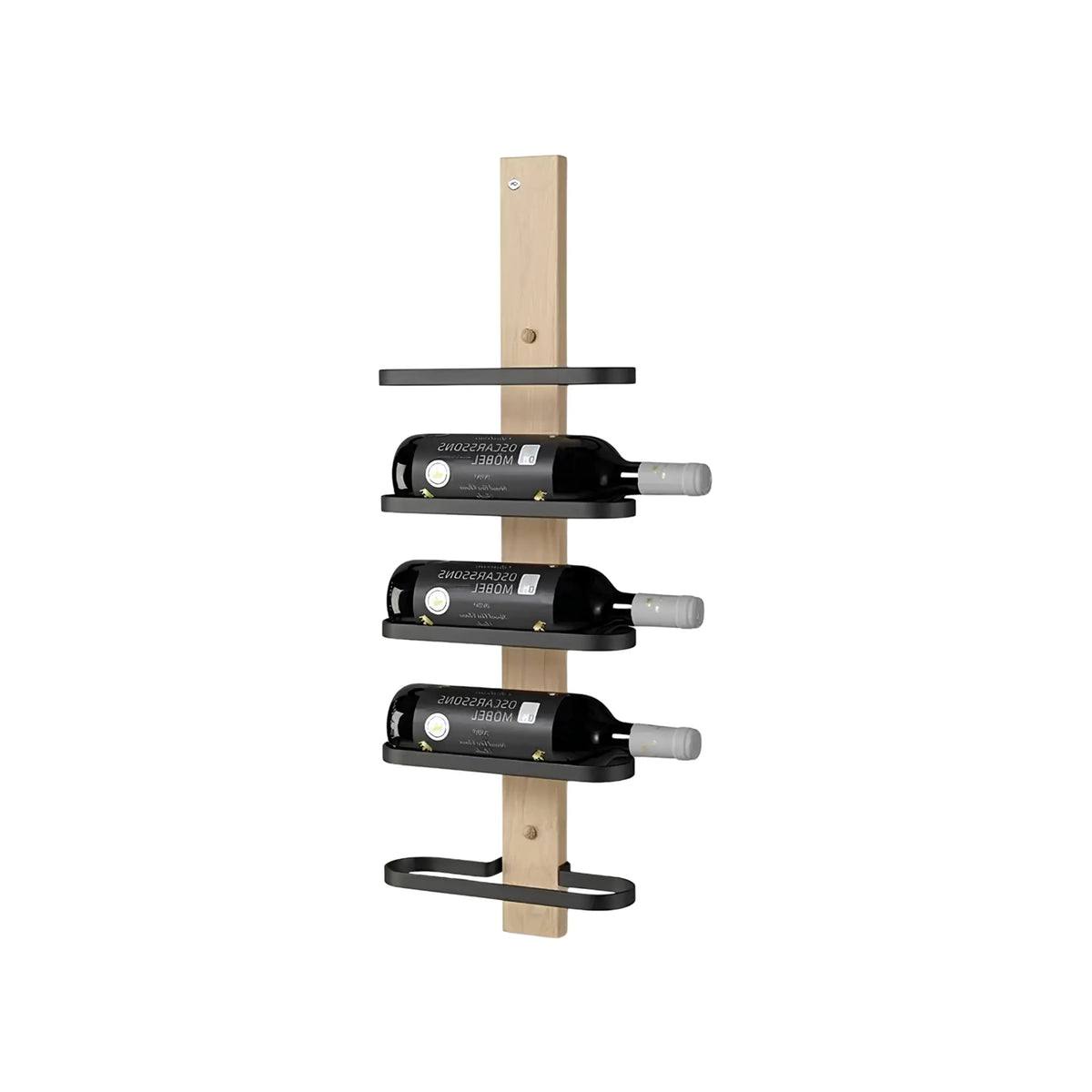 Oscarssons Möbel Mazzi Vinställ 5 fl, Vitoljad Ek/Mattsvart Stål