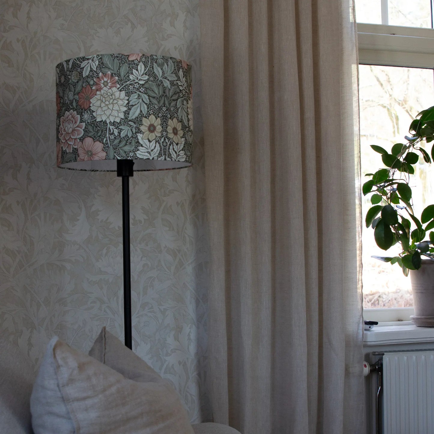 PR Home Amy Golv Svart 25cm, Dahlia Grön