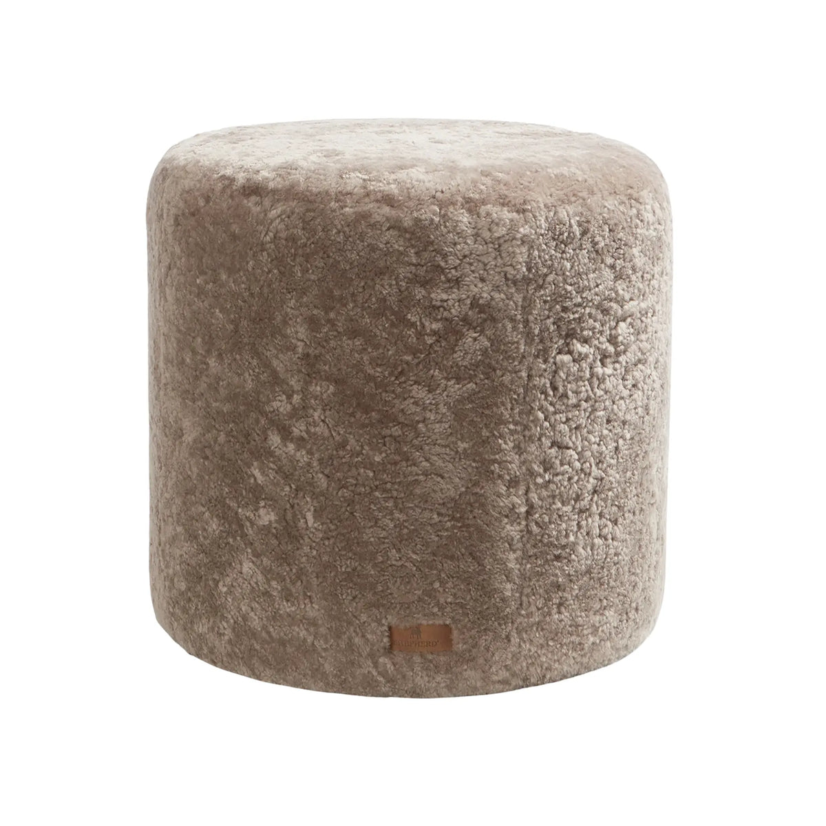 Shepherd of Sweden Frida Rund Fårskinnspuff 40x40 cm, Stone