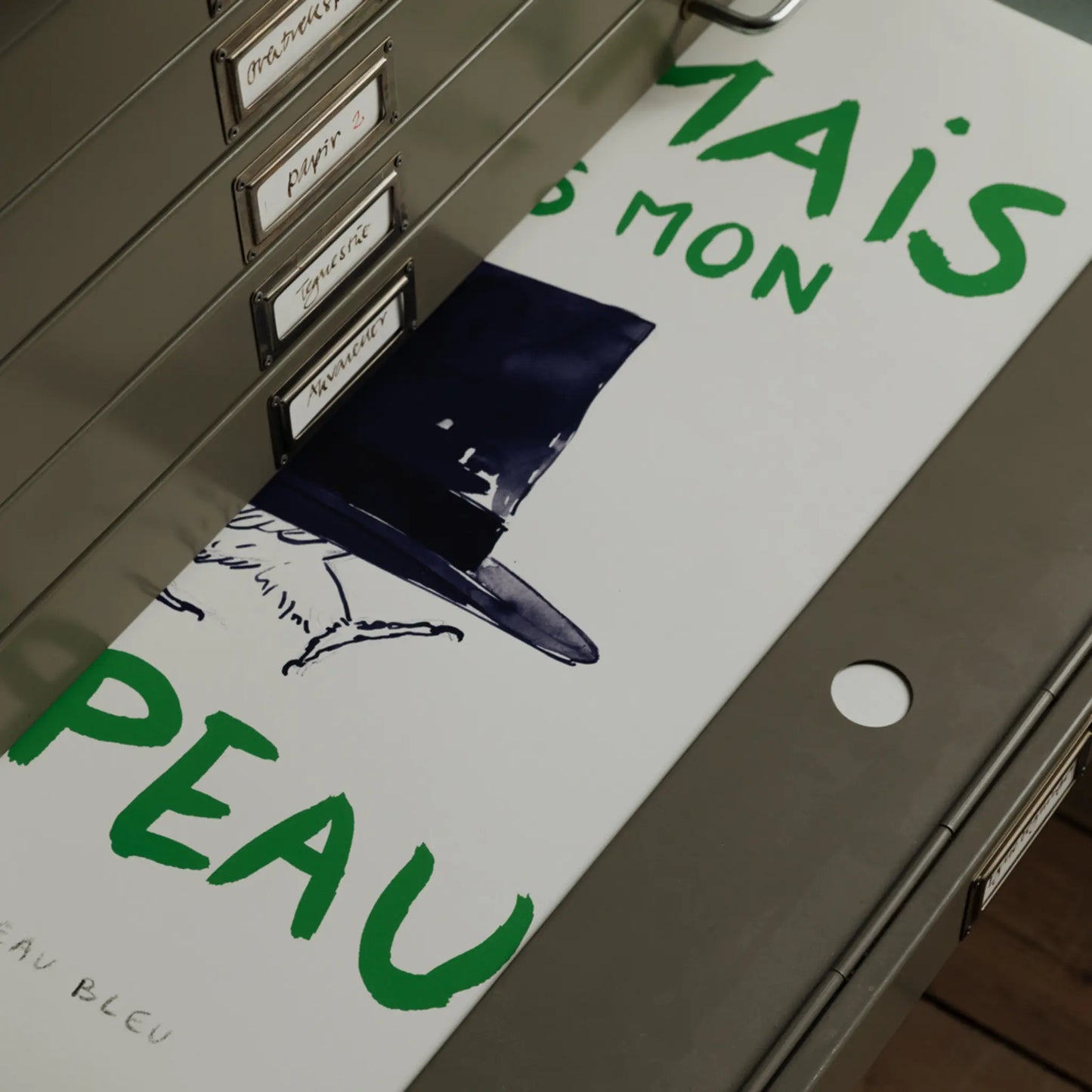 The Poster Club L'Oiseau au Chapeau Bleu Poster 50x70