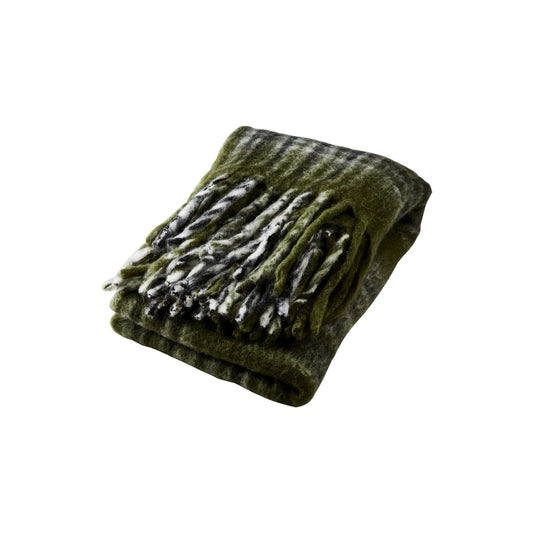 Affari of Sweden, Frasse Filt, Grön/svart/vit