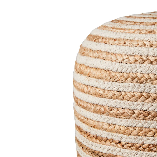 Affari of Sweden, Juni Sittpuff, Natur/elfenben-Silvra Home