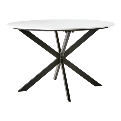 Affari of Sweden, Milan Bord, Vit/svart-Silvra Home