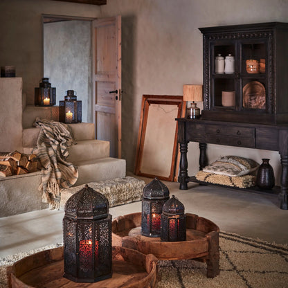 Affari of Sweden Oryx Lykta M Ø25 cm, Svart/brun