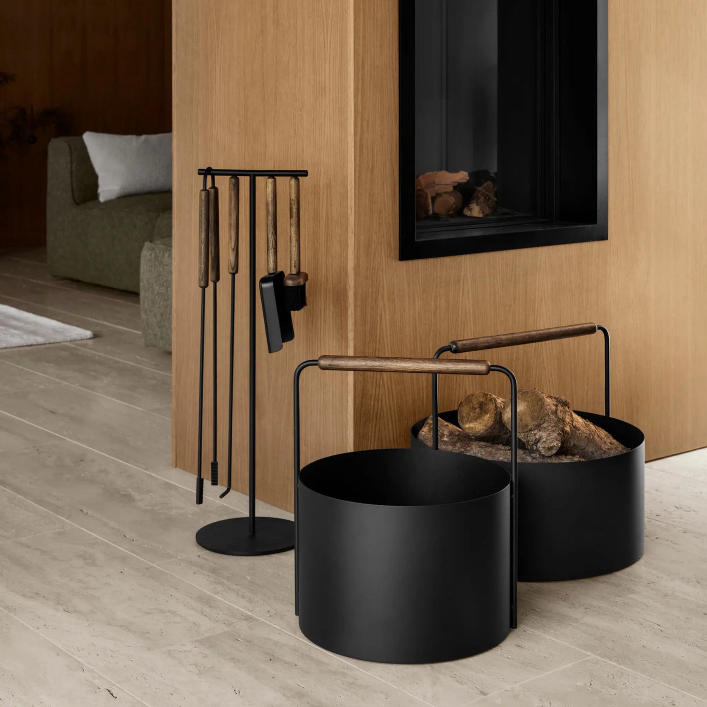 blomus Ashi Vedkorg L, Brun