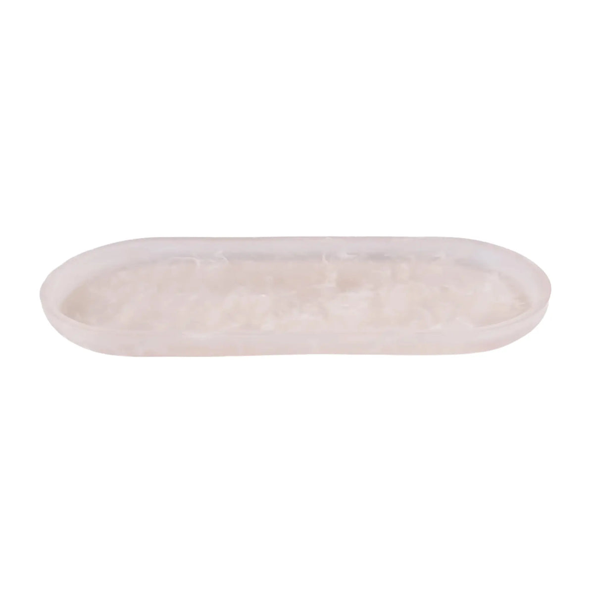 Bazar Bizar The Resin Oval Fat, Rosa/Vit