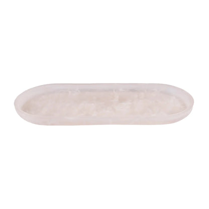 Bazar Bizar The Resin Oval Fat, Rosa/Vit