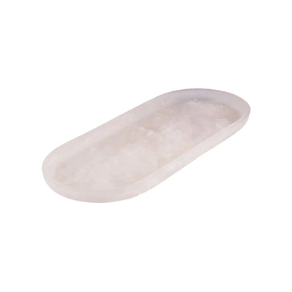 Bazar Bizar The Resin Oval Fat, Rosa/Vit