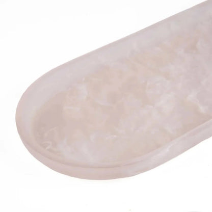 Bazar Bizar The Resin Oval Fat, Rosa/Vit