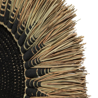 Bazar Bizar The Raffia Väggdekoration i makramé, Svart/Natur