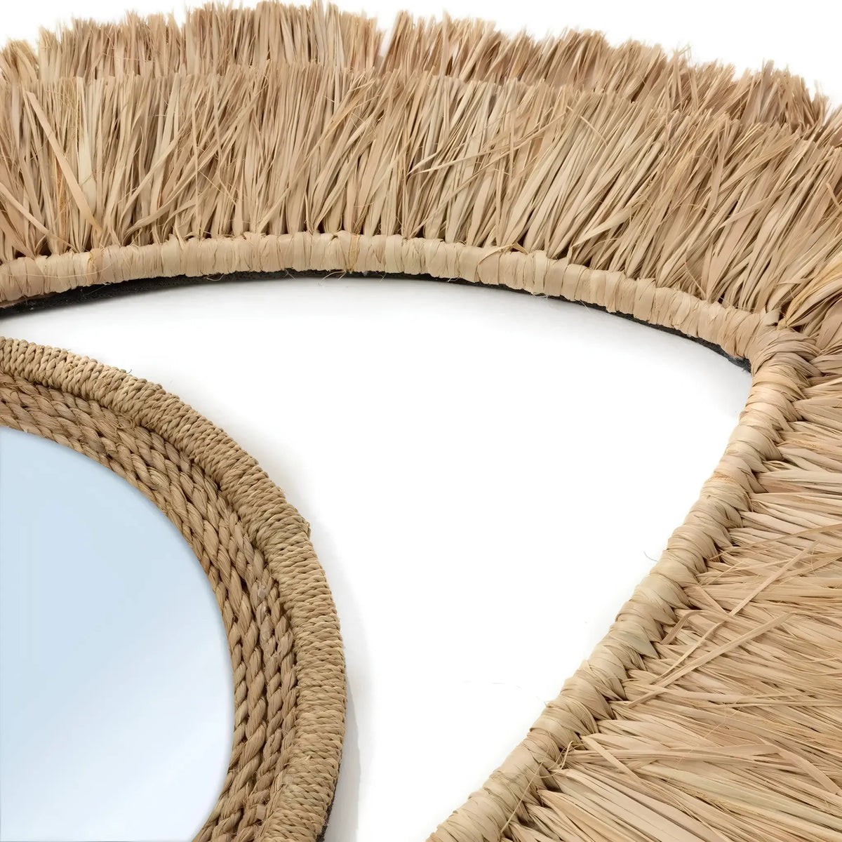Bazar Bizar The Raffia Eye Spegel M, Natur