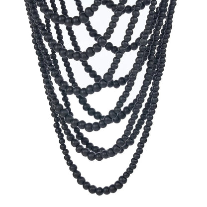 Bazar Bizar The Wooden Bead Ljuskrona L, Svart