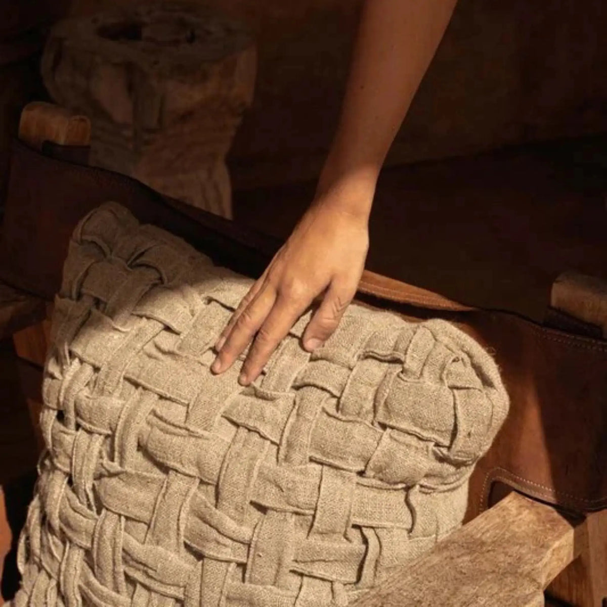 Bazar Bizar The Linen Crosier Kuddfodral, Natur
