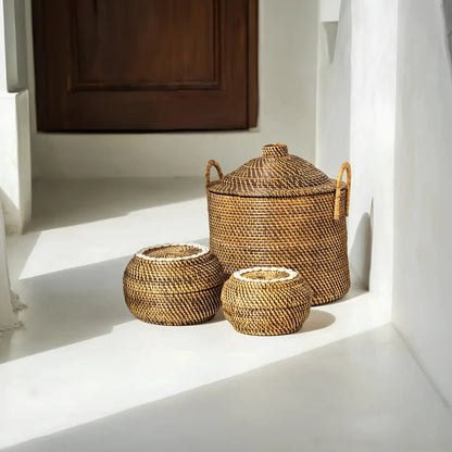 Bazar Bizar The Colonial Korg med handtag, Natur/Brun