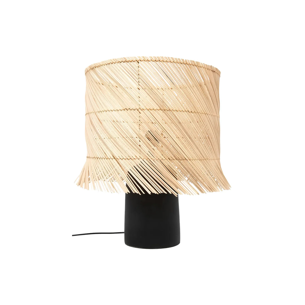 Bazar Bizar The Rattan Bordslampa, Svart/Natur