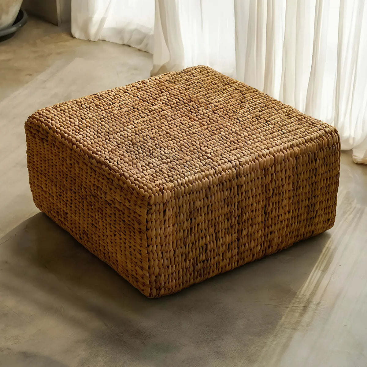 Bazar Bizar The Hyacinth Fyrkantig sittpuff M, Natur