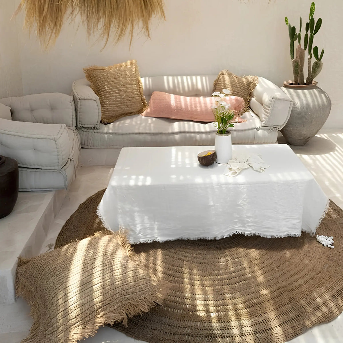 Bazar Bizar The Linen Bordsduk 180x300 cm, Vit