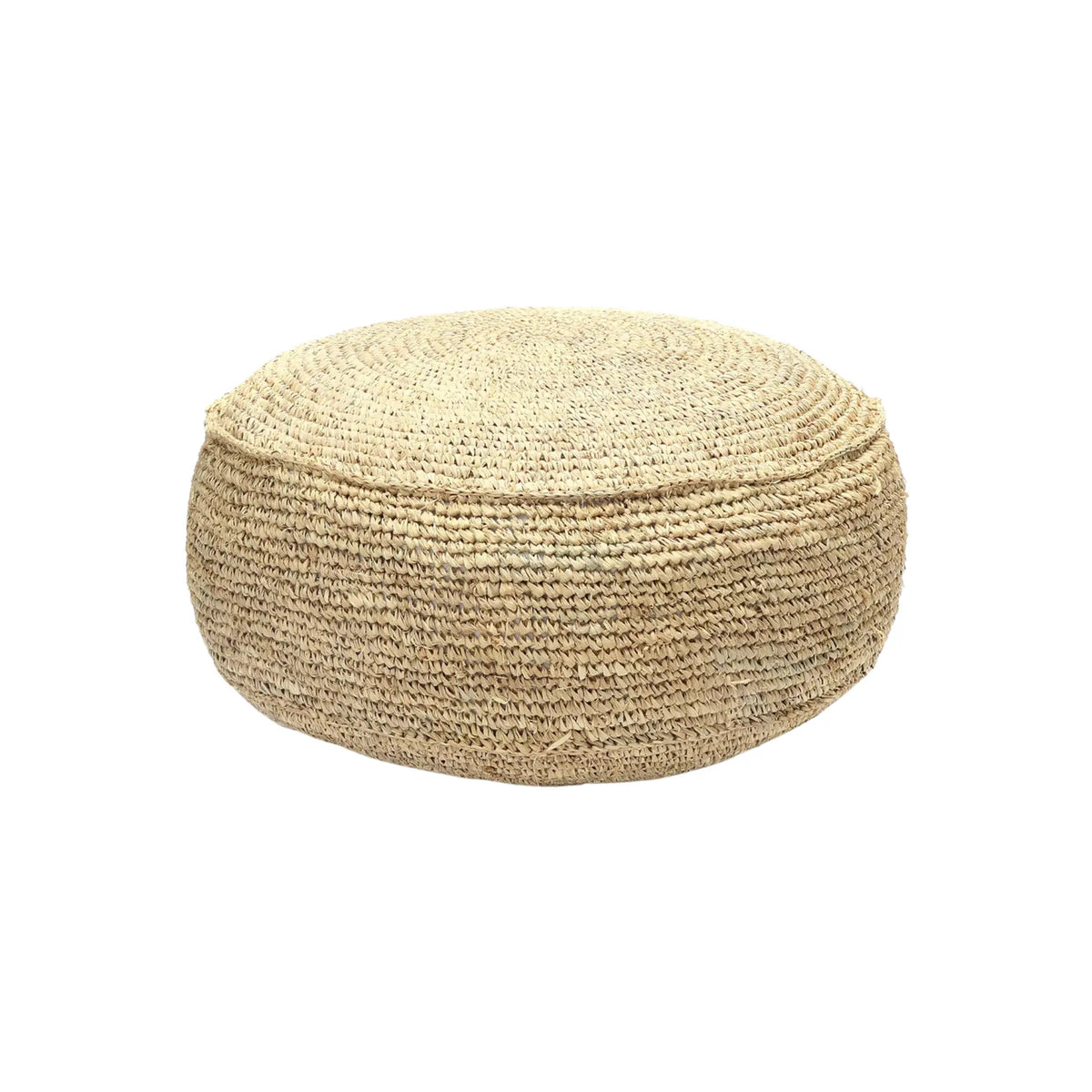 Bazar Bizar The Raffia Flores Sittpuff, Natur