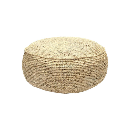 Bazar Bizar The Raffia Flores Sittpuff, Natur