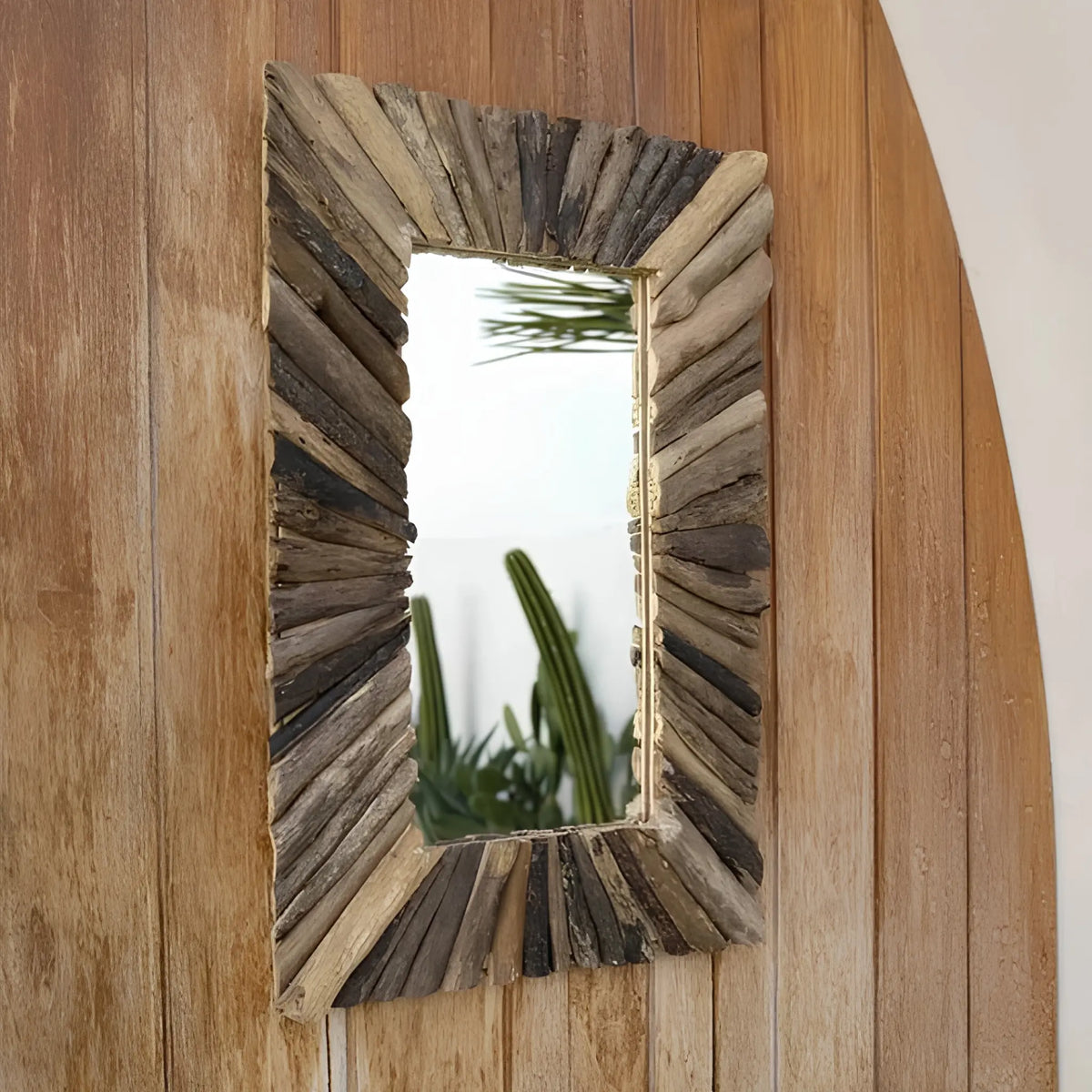 Bazar Bizar The Driftwood Framed Spegel M, Natur